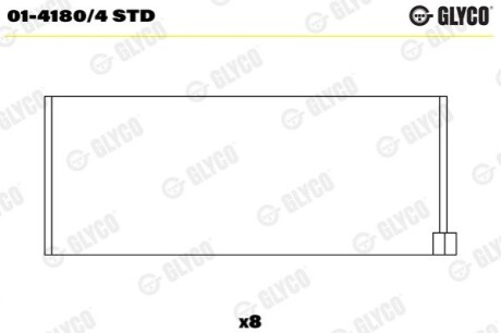 Вкладиш шатунний Glyco 01-4180/4 STD