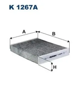 Фiльтр салону вугiльний FILTRON K1267A