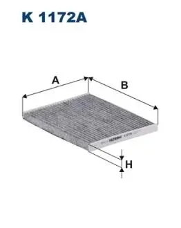 Фiльтр салону вугiльний FILTRON K1172A