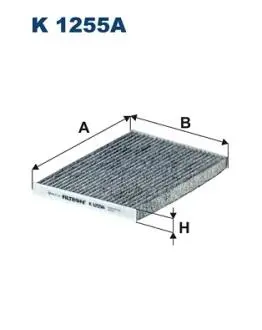 Фiльтр салону вугiльний FILTRON K1255A