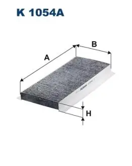 Фiльтр салону вугiльний FILTRON K1054A