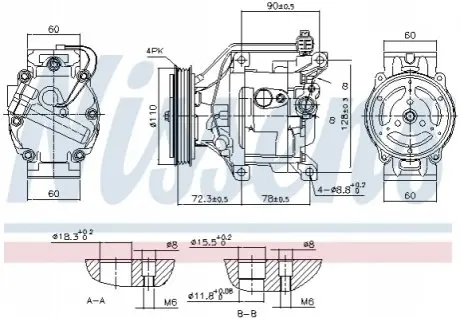 Компрессор кондиционера NISSENS 890047