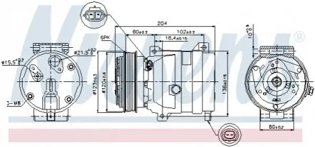Компрессор кондиционера NISSENS 89281