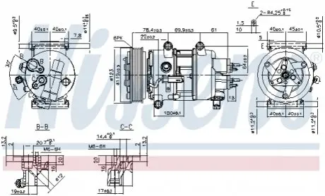 Компрессор кондиционера NISSENS 89201