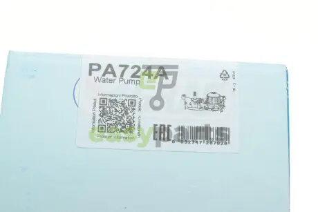Помпа води Renault Kangoo/Laguna/Megane/Scenic 1.4/1.6 97-08/Logan 14- (20z)(B/B)(8лоп) GRAF PA724A