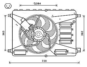 Вентилятор (комплект) AVA COOLING FD 7556