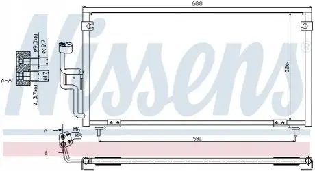 Конденсер кондиціонера NISSENS 94702