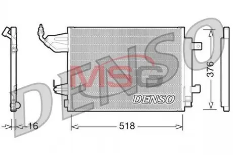 Конденсатор, кондиционер DENSO DCN16001