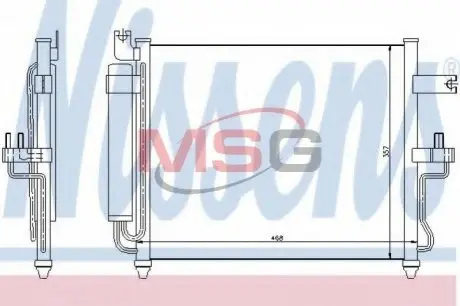 Конденсер кондиціонера NISSENS 94452