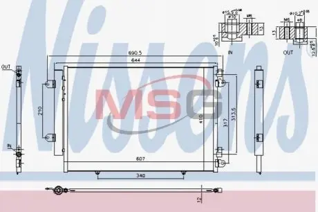 Радиатор кондиционера NISSENS 940691