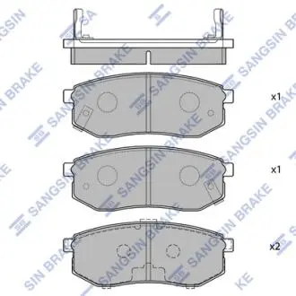 Кт. Гальмiвнi колодки Hi-Q (SANGSIN) SP1054-R