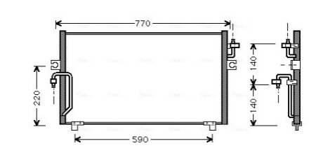 Радиатор кондиционера AVA COOLING DN 5182