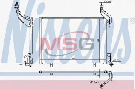 Радіатор кондиціонера NISSENS 940540