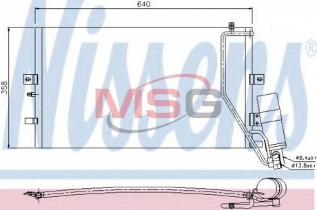 Радиатор кондиционера NISSENS 94862