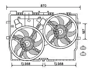 Вентилятор (комплект) AVA COOLING FT 7584