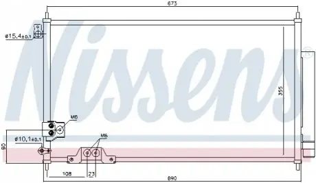 Конденсер кондиционера NISSENS 94788