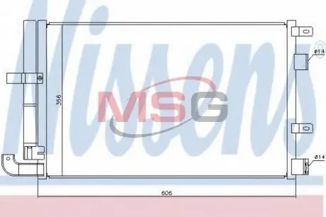 Радіатор кондиціонера NISSENS 940346
