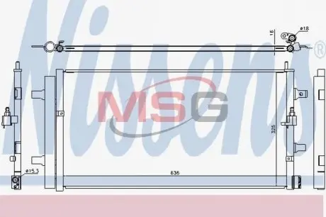 Радіатор кондиціонера NISSENS 940454