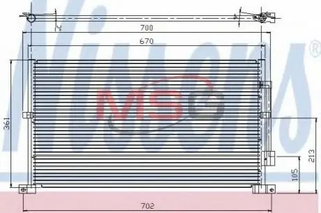 Конденсер кондиціонера NISSENS 94585