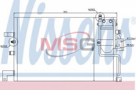 Радиатор кондиционера NISSENS 94504