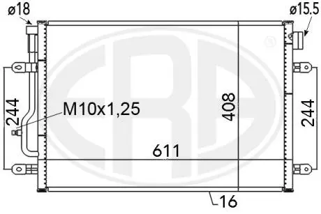 Радiатор кондицiонера ERA 667060