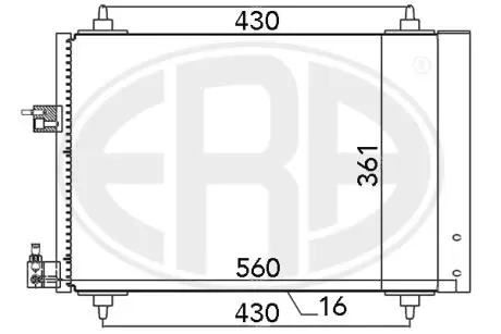 Радiатор кондицiонера ERA 667039