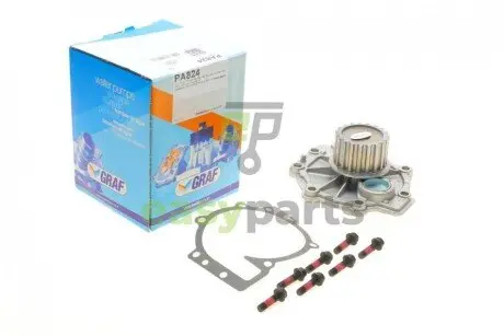 Помпа води Volvo С30/70/S40/60/80/V50/60/70/XC60/70/90 2.0/2.4D/2.8-3.0 02- (19z) (R/B) (7 лоп) GRAF PA824