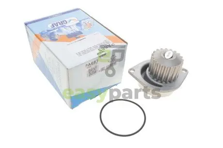 Помпа води Citroen Berlingo/C2/C3/C4/Peugeot 106/206/207/307/308/Partner 1.6 96- (19z) (B/B) (6 лоп) GRAF PA683