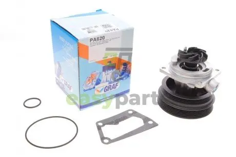 Помпа води Fiat Doblo/Palio/Stilo/Bravo 1.6 16V 95-11 (R/B) (8 лоп.) (8 кан.) GRAF PA620