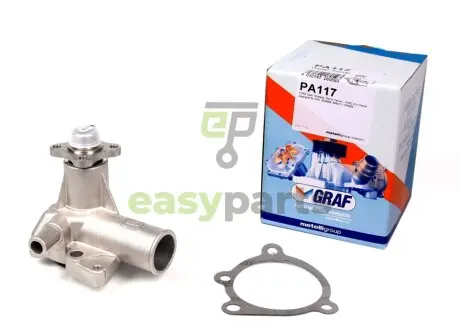 Помпа води Ford Transit III/IV/V 1.6/2.0 77-94/Sierra I/II 1.6 82-93 (B/B) (7 лоп.) GRAF PA117