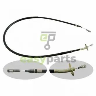 Трос ручника (задній) (L) MB Sprinter 408-416/VW LT 28-46 96- (1680/1505mm) FEBI BILSTEIN 09500