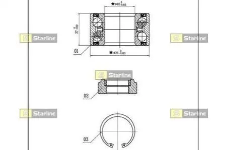 Подшипник колёсный STARLINE LO 03431