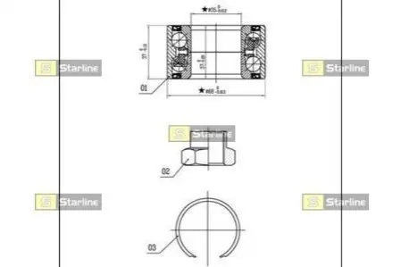 Подшипник колёсный STARLINE LO 03441