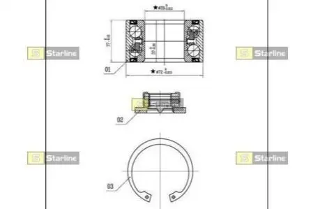 Подшипник колёсный STARLINE LO 03530