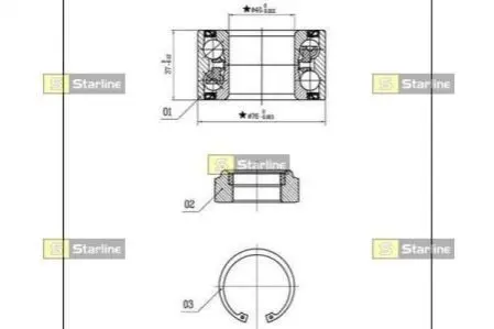 Подшипник колёсный STARLINE LO 03432