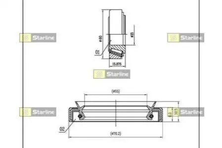 Подшипник колёсный STARLINE LO 01433