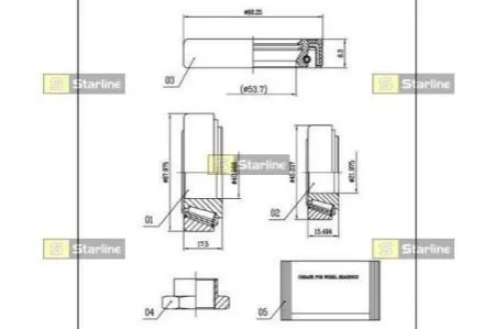Подшипник колёсный STARLINE LO 00912