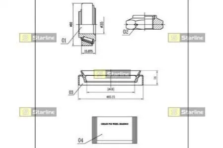 Подшипник колёсный STARLINE LO 00897