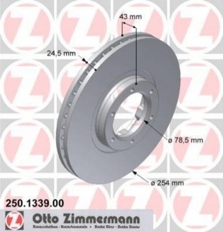 Тормозные диски ZN ZIMMERMANN 250133900 (фото 1)