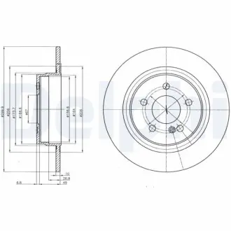 Гальмiвнi диски ZN Delphi BG4153 (фото 1)