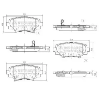 Гальмiвнi колодки дисковi NIPPARTS N3613027
