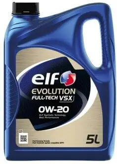 Масло моторное Evolution Fulltech VSX / 0W20 / 5л. / (ACEA C5, Porsche C20, VW 508.00/509.00) ELF 214229