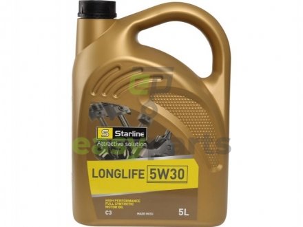 Моторное масло LONGLIFE / 5W30 / 5л. / (ACEA C3, API SN/CF, VW 504.00/507.00) STARLINE NA LG-5