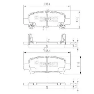 Комплект тормозных колодок, дисковый тормоз NIPPARTS J3617002