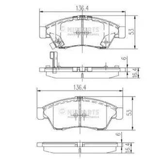 Гальмiвнi колодки дисковi NIPPARTS J3608024