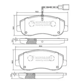 Гальмiвнi колодки дисковi NIPPARTS N3601105