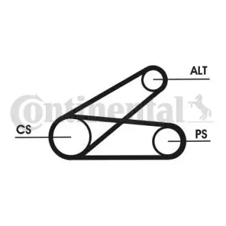 Дорiжковий ремінь Contitech 6PK873 ELAST T1