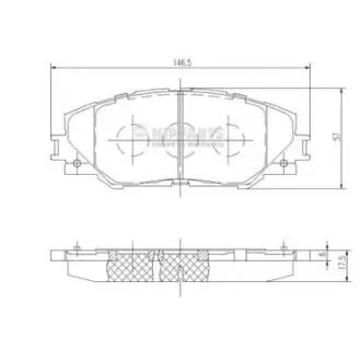 Комплект тормозных колодок, дисковый тормоз NIPPARTS N3602138