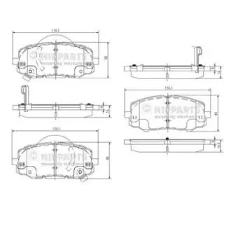 Гальмiвнi колодки дисковi NIPPARTS N3600552