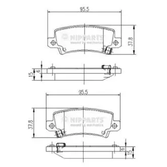 Гальмiвнi колодки дисковi NIPPARTS J3612025